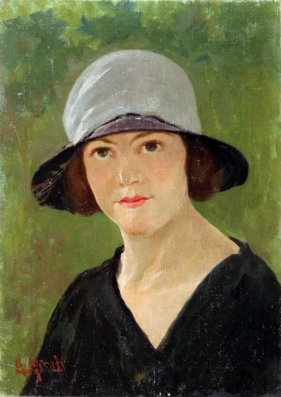 Figura femminile con cappello